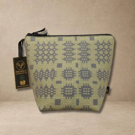 Wash Bag in Sage Green/Grey